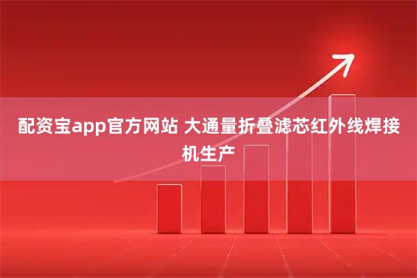 配资宝app官方网站 大通量折叠滤芯红外线焊接机生产